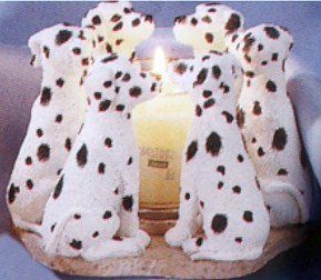 DALMATIAN CIRCLE CANDLE HOLDER