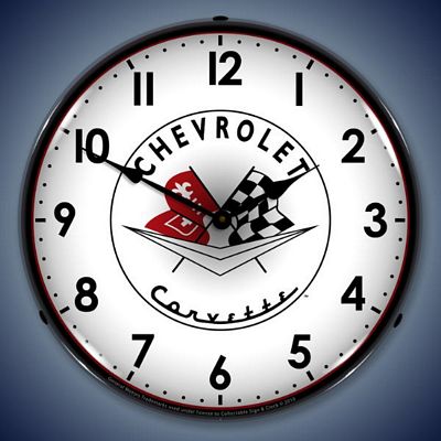 1956-1957 Corvette Lighted Wall Clock