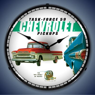 1959 Chevy Pick-Up Lighted Wall Clock