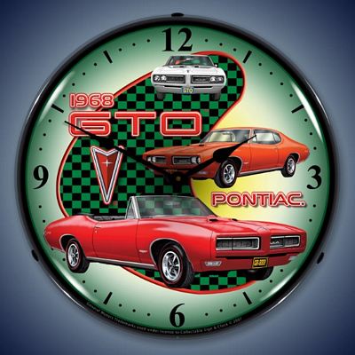 1968 Pontiac GTO Lighted Wall Clock