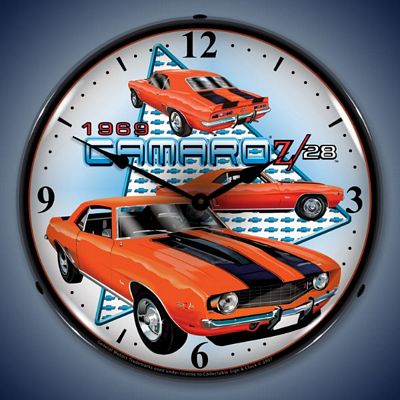 1969 Camaro Z28 Lighted Wall Clock