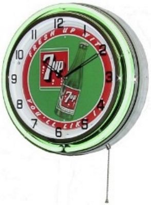 7up Double Neon Wall Clock