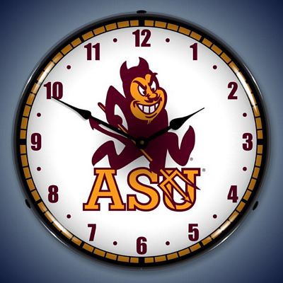 ASU Sparky Lighted Wall Clock