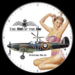 SPITFIRE MK IA AIRCRAFT WALL CLOCK