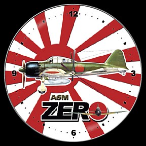 A6M ZERO AIRCRAFT WALL CLOCK
