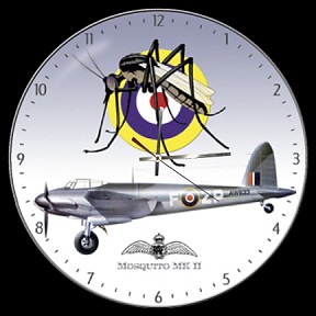 MOSQUITO MK II AIRCRAFT WALL CLOCK