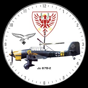 JU87B-2 STUKA AIRCRAFT WALL CLOCK