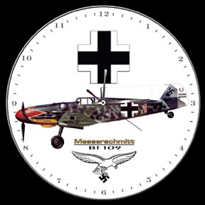 MESSERSCHMITT BF 109 AIRCRAFT WALL CLOCK