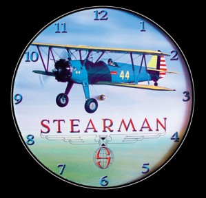 STEARMAN AIRCRAFT WALL CLOCK