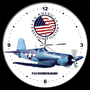 F4U CORSAIR AIRCRAFT WALL CLOCK