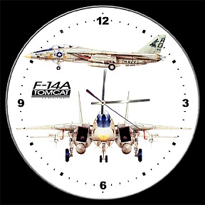 F-14A TOMCAT AIRCRAFT WALL CLOCK