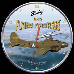 B-17 FLYING FORTRESS AIRCRAFT WALL CLOCK