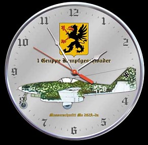 MESSERSCHMIDT ME262A-2A AIRCRAFT WALL CLOCK