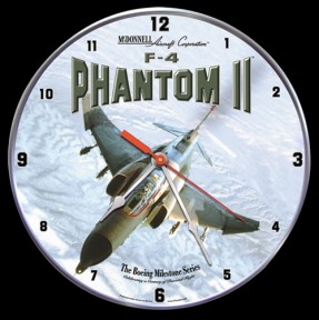 F-4 PHANTOM II AIRCRAFT WALL CLOCK