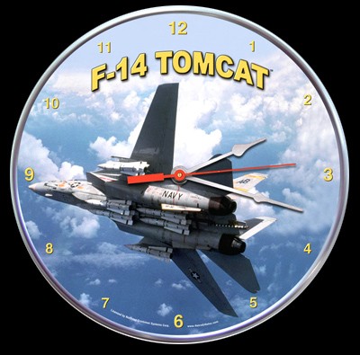 F-14A TOMCAT AIRCRAFT WALL CLOCK