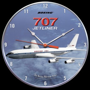 BOEING 707 JETLINER WALL AIRCRAFT CLOCK