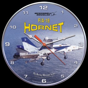 F/A-18 HORNET AIRCRAFT WALL CLOCK