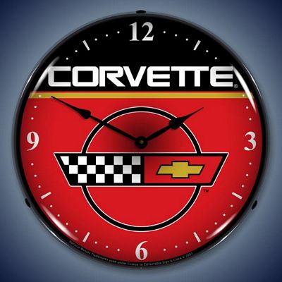 C4 Corvette Lighted Wall Clock