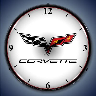 C6 Corvette Lighted Wall Clock