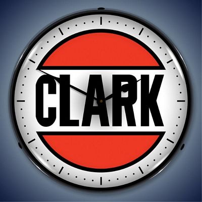 Clark Gas Lighted Wall Clock