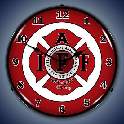 IAFF International Association Of Firefighters Lighted Wall Clock