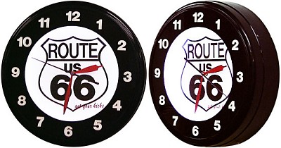 Route 66 Neon Wall Clock