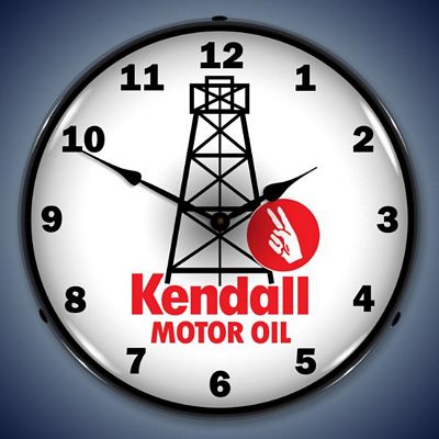 Kendall Motor Oil Lighted Wall Clock