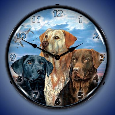 Labrador Retriever By Scot Storm Lighted Wall Clock