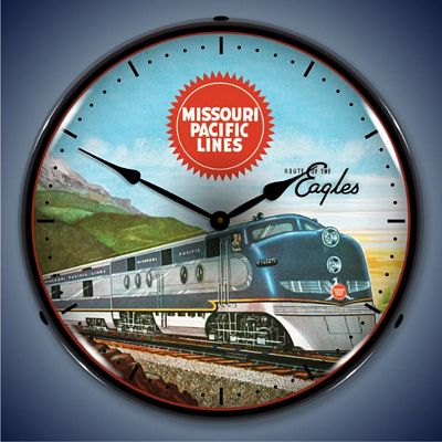 Missouri Pacific Lines Lighted Wall Clock