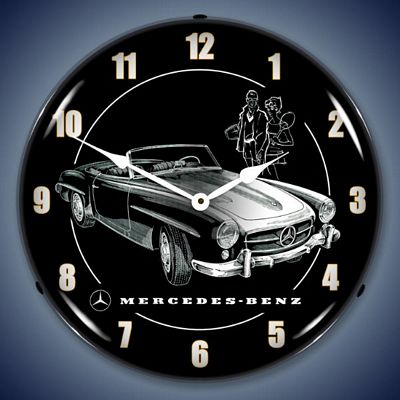 Mercedes Benz Lighted Wall Clock