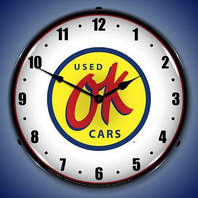 OK Used Cars Lighted Wall Clock