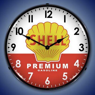 Shell Premium Gas Lighted Wall Clock