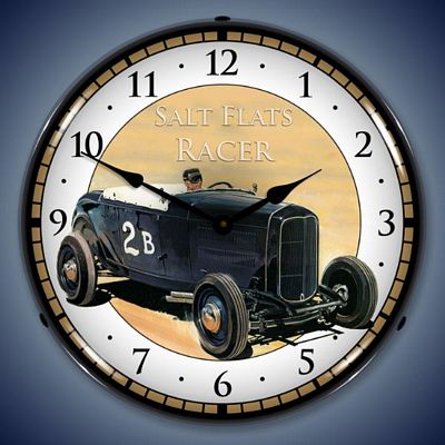 Salt Flats Racer Lighted Wall Clock