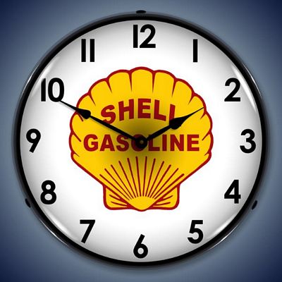 Shell Gasoline Lighted Wall Clock