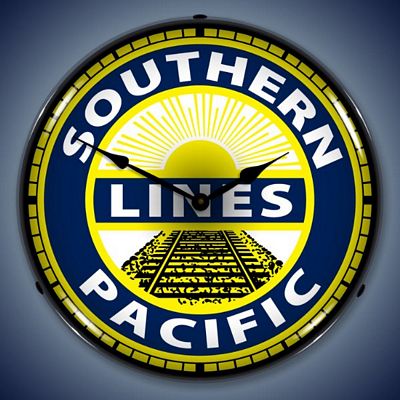 Southern Pacific Lines Railroad Lighted Wall Clock