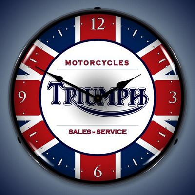 Triumph Motorcycles Lighted Wall Clock