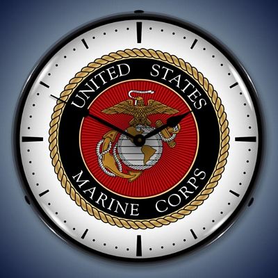 United States Marine Corps Lighted Wall Clock