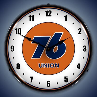 Union 76 Gas Station Lighted Wall Clock