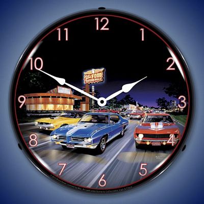 Bruce Kaiser Woodward Avenue Lighted Wall Clock