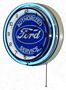 Authorized Ford Service Double Neon Wall Clock