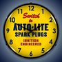 Auto-Lite Spark Plugs Lighted Wall Clock