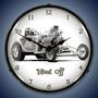 Blast Off Hot Rod Lighted Wall Clock