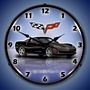C6 Corvette Black Lighted Wall Clock