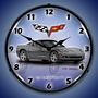 C6 Corvette Cyber Grey Lighted Wall Clock