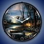 Evening Glow Mallard Ducks By Terry Redlin Lighted Wall Clock