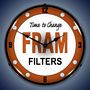 Fram Filters Lighted Wall Clock