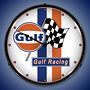 Gulf Racing Lighted Wall Clock