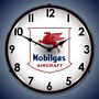 Mobil Gas Aircraft Lighted Wall Clock