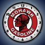 Mohawk Gasoline Lighted Wall Clock