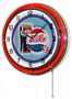 Pepsi Cola Big Glass Double Neon Wall Clock